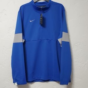 Nike Blue Mens XL Half Zip Pull Over Sweater